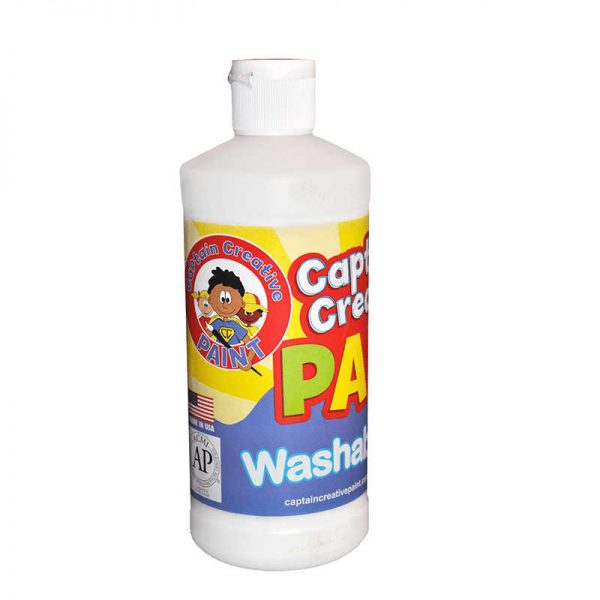 CAPTAIN CREATIVE WHITE 16OZ WASHABLE PAINT CAPTAIN CREATIVE CCR906016