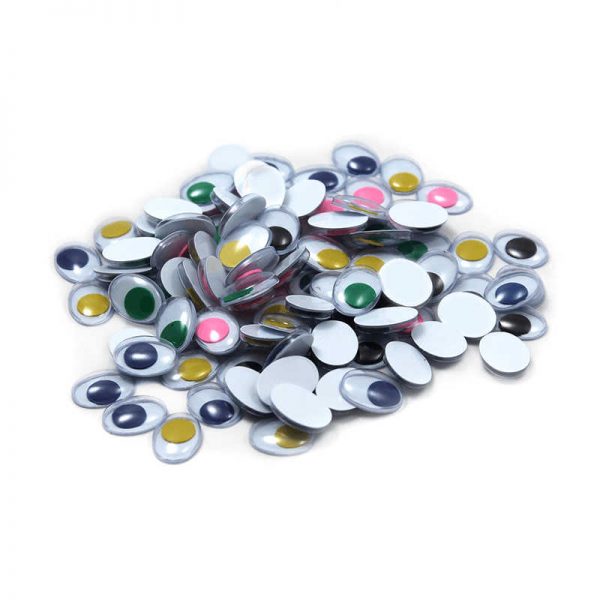 CHARLES LEONARD WIGGLE EYES OVAL 10MM ASST COLORS 100CT CHL64561