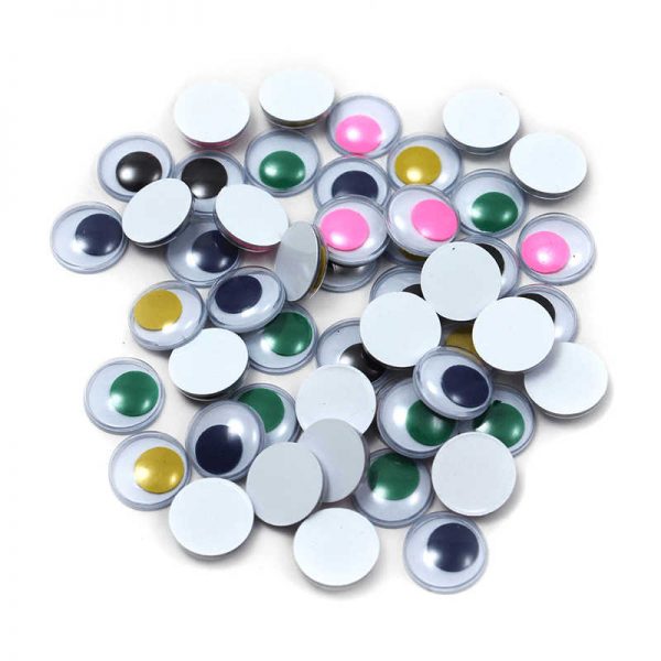 CHARLES LEONARD WIGGLE EYES ROUND 12MM ASST 50CT CHL64552