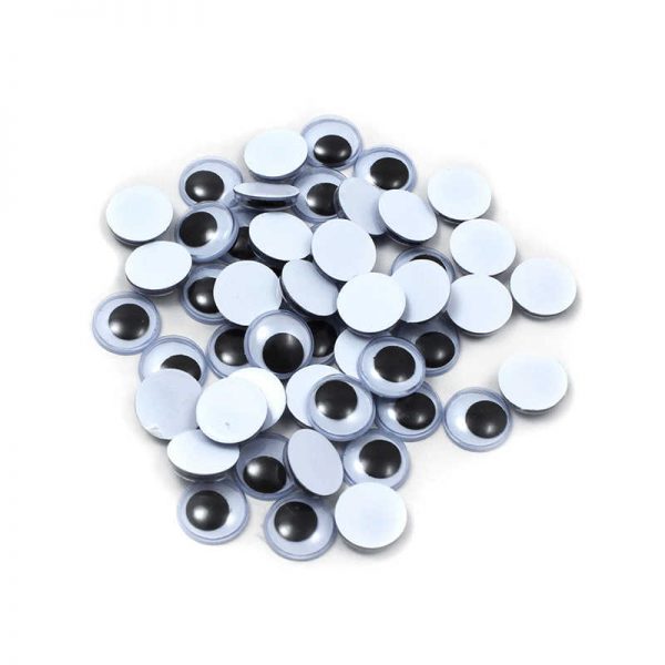 CHARLES LEONARD WIGGLE EYES ROUND 12MM BLACK 50CT CHL64512