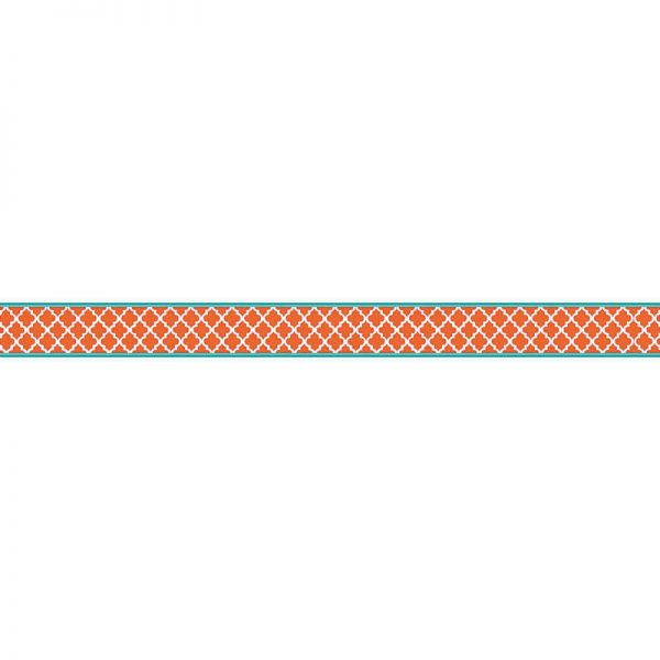 TEACHER CREATED RESOURCES WILD MOROCCAN ORANGE & TEAL DOUBLE SIDED BORDER TCR77097