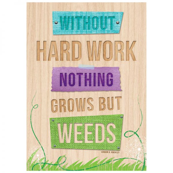 CREATIVE TEACHING PRESS WITHOUT HARD WORK INSPIRE U POSTER CTP7287