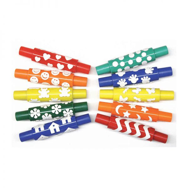 CHENILLE KRAFT COMPANY WONDERFOAM PATTERN ROLLERS HAPPY FACES HOUSES HEARTS TEDDY BEARS CK-9084