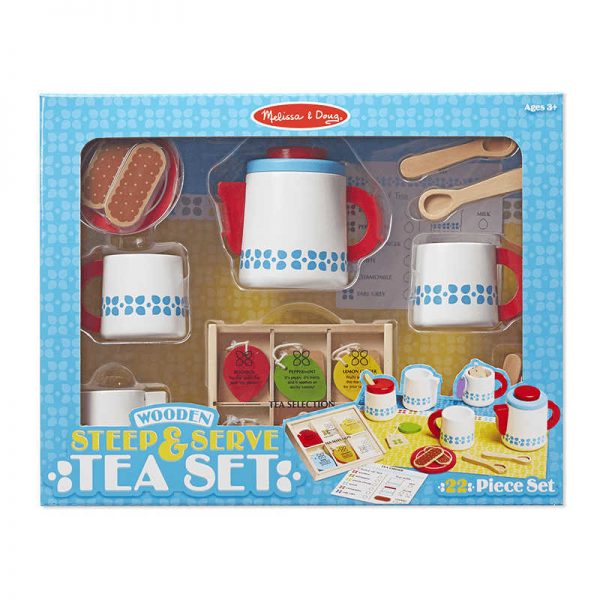 MELISSA & DOUG WOODEN STEEP & SERVE TEA SET LCI9843