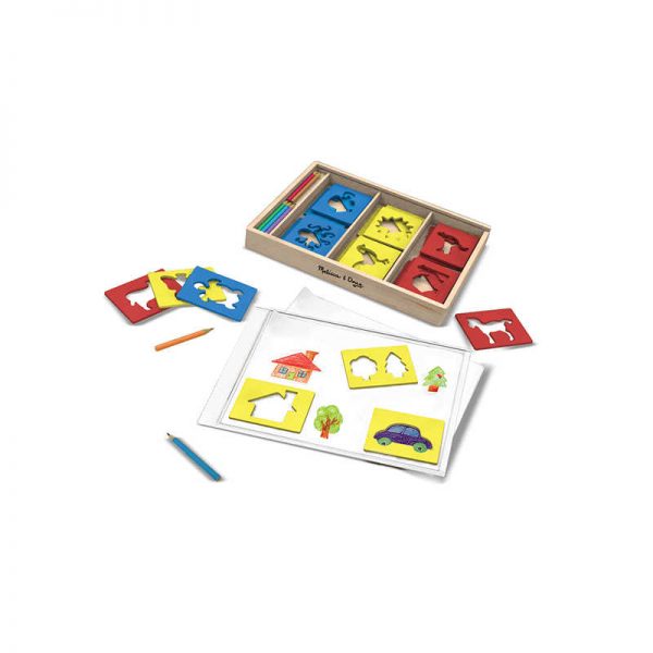 MELISSA & DOUG WOODEN STENCIL BOX LCI9331