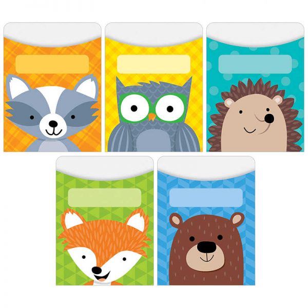 CREATIVE TEACHING PRESS WOODLAND FRIENDS LIBRARY POCKETS STANDARD SIZE CTP6744