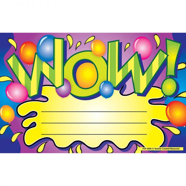 TEACHER CREATED RESOURCES WOW AWARDS 25PK 8-1/2 X 5-1/2 TCR4500