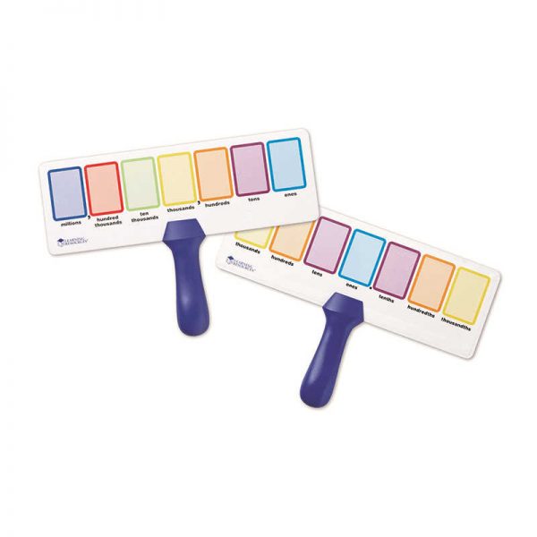 LEARNING RESOURCES WRITE & WIPE 5PK PLACE VALUE ANSWER BOARDS LER5211