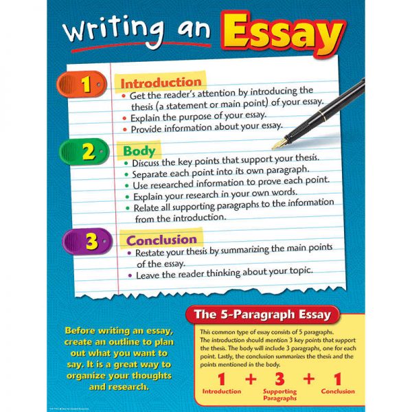 TEACHER CREATED RESOURCES WRITING AN ESSAY CHART TCR7785
