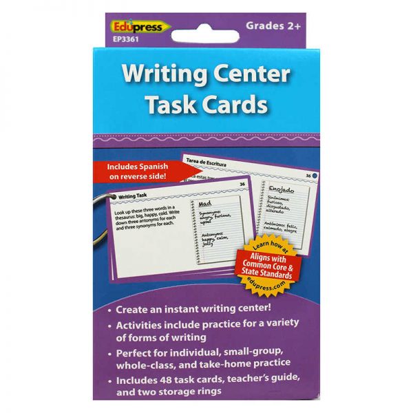 EDUPRESS WRITING CENTER TASK CARDS GRADE 2 AND UP EP-3361