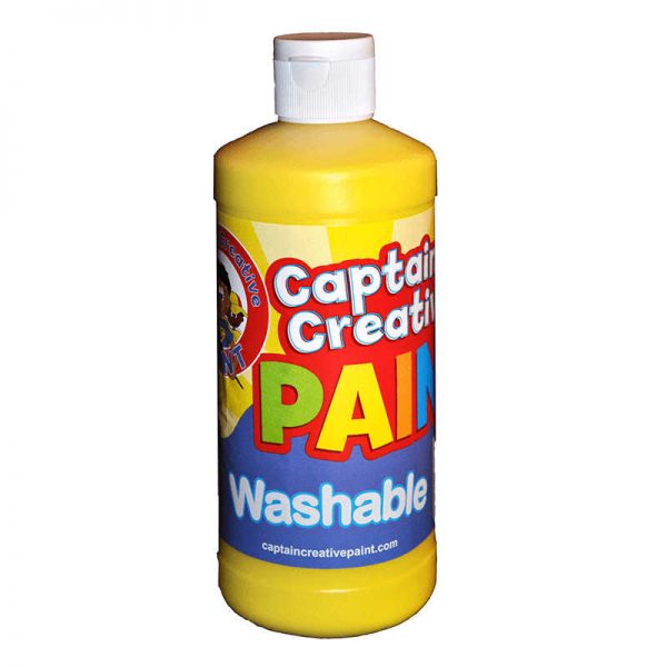 CAPTAIN CREATIVE YELLOW 16OZ WASHABLE PAINT CAPTAIN CREATIVE CCR906516