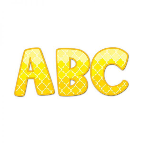 CREATIVE TEACHING PRESS YELLOW 2IN UC LETTER STICKERS PAINT CTP2084