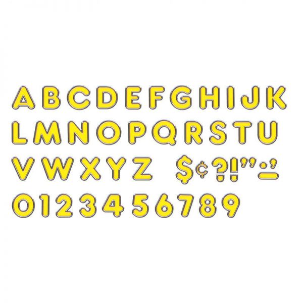 TREND ENTERPRISES INC. YELLOW 4IN COLORFUL CHROME READY LETTERS T-79052