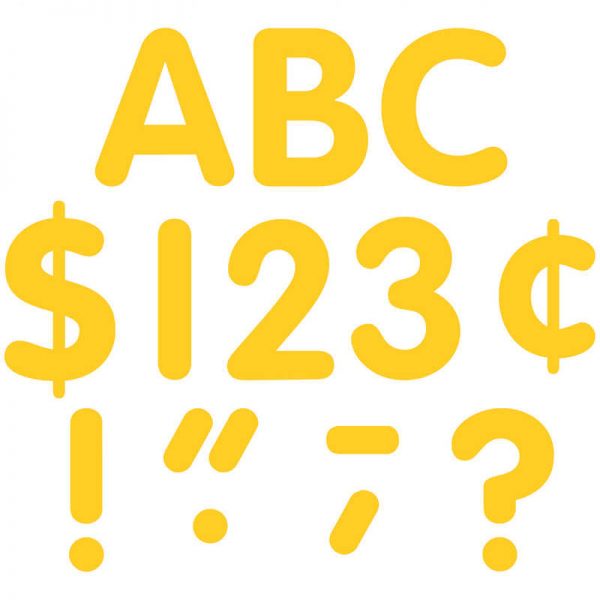 TEACHER CREATED RESOURCES YELLOW GOLD CLASSIC FONT 4IN LETTERS UPPERCASE PACK TCR5381