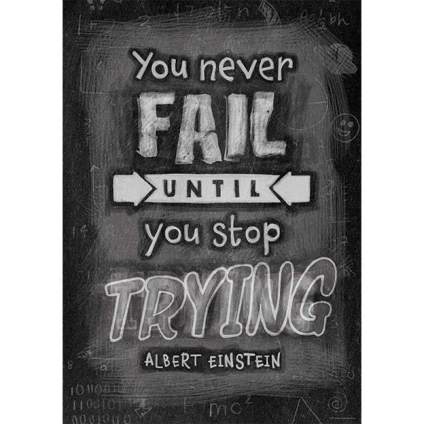 CREATIVE TEACHING PRESS YOU WILL NEVER FAIL UNTIL POSTER CTP6699