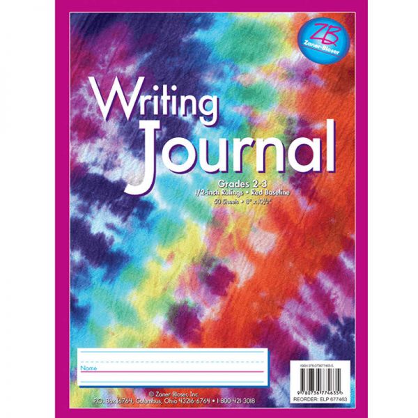 ESSENTIAL LEARNING PRODUCTS ZANER BLOSER WRITING JOURNAL GRADE 2-3 TIE DYE ELP677463