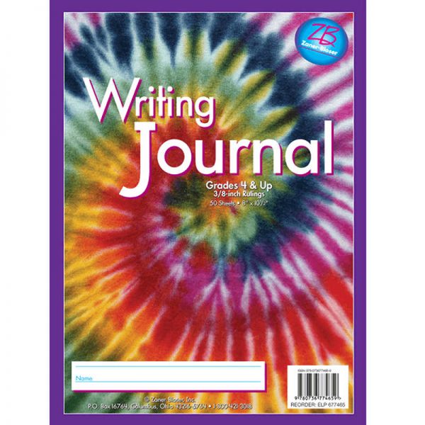 ESSENTIAL LEARNING PRODUCTS ZANER BLOSER WRITING JOURNAL GRADE 4 TIE DYE ELP677465