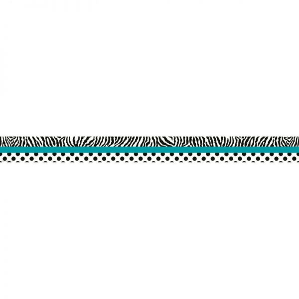 TEACHER CREATED RESOURCES ZEBRA AND DOTS STRAIGHT BORDER TRIM TCR5504