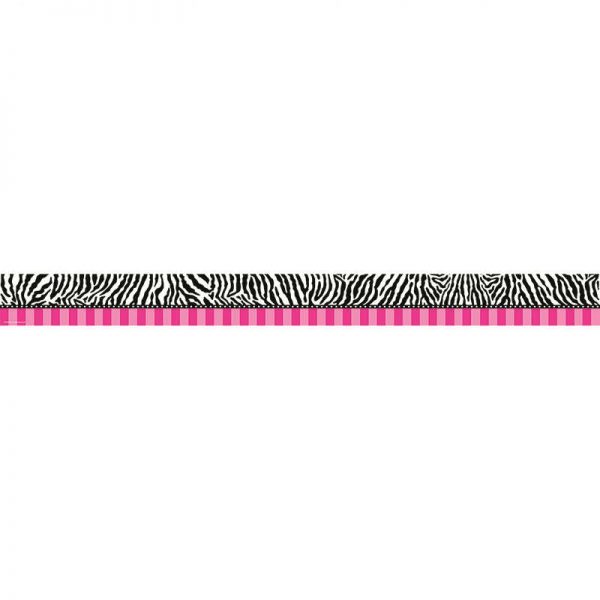 TEACHER CREATED RESOURCES ZEBRA AND HOT PINK STRAIGHT BORDER TRIM TCR5505