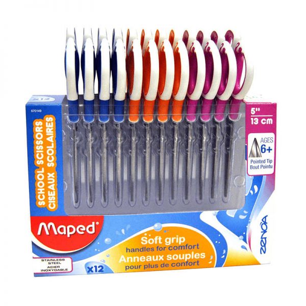 MAPED USA ZENOA FIT 5IN POINTED TIP CLASSPACK SCISSORS MAP670149