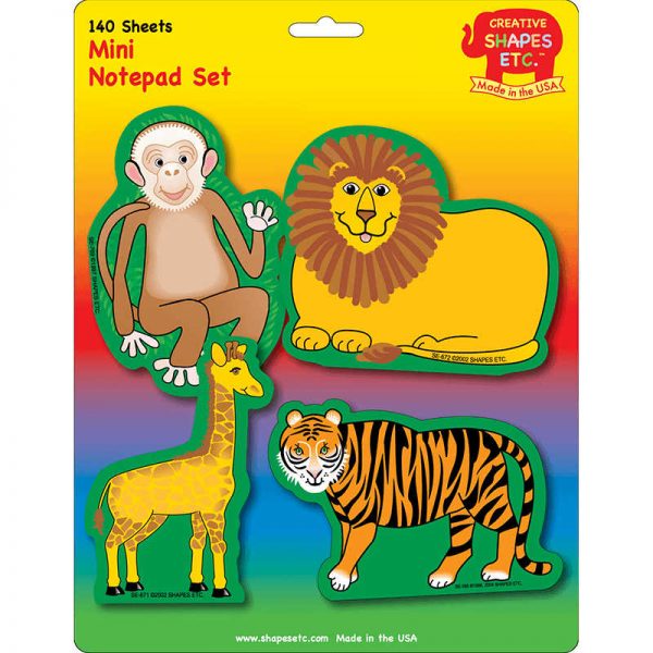 CREATIVE SHAPES ETC. LLC ZOO ANIMALS SET MINI NOTEPAD SE-7944
