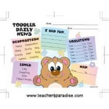 TeachersParadise.com | Toddler Daily Notes