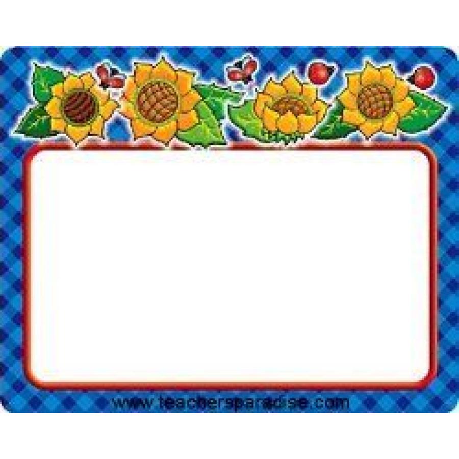 Free Printable Sunflower Name Tags