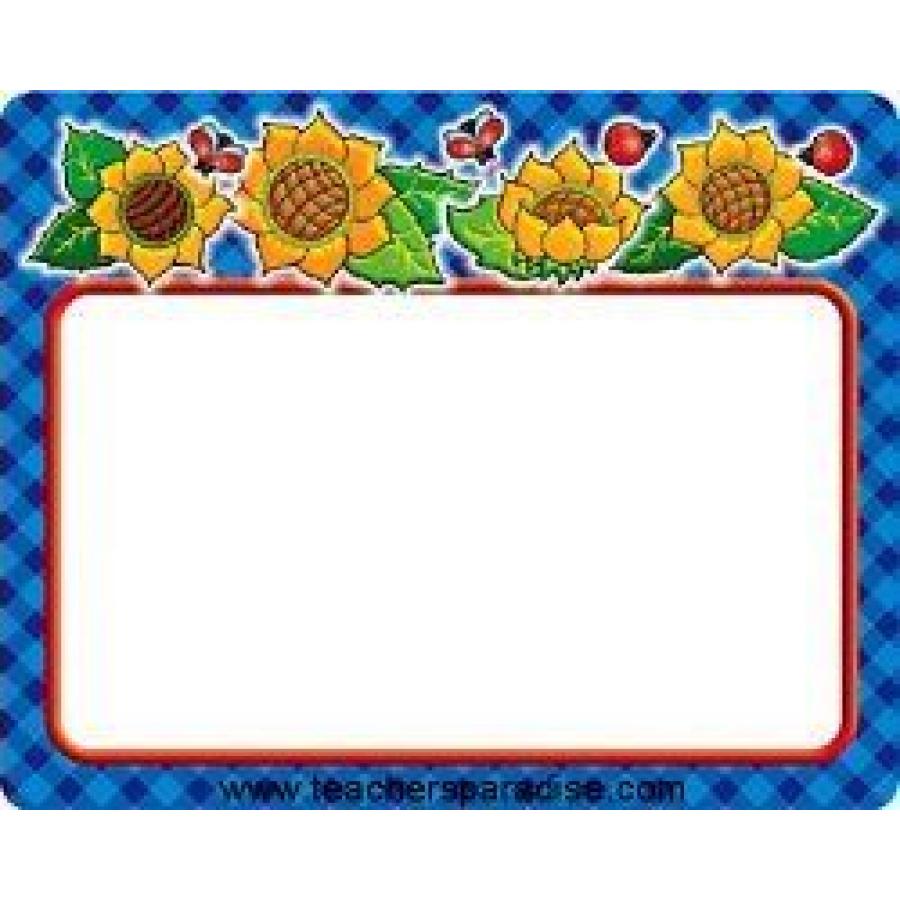 Printable Sunflower Name Tags Sunflower Surprise Postcards 