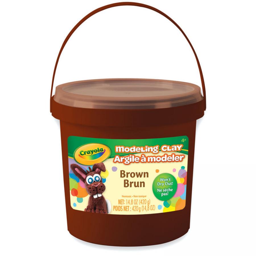 TeachersParadise.com | 1 LB BUCKET MODELING CLAY BROWN