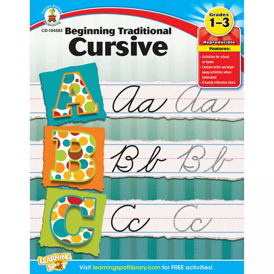 TeachersParadise BEGINNING TRADITIONAL CURSIVE GRADE 1 3