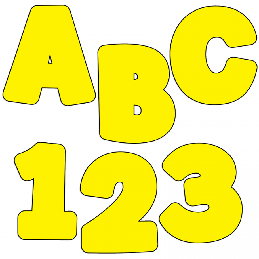 teachersparadisecom yellow letters 76pcs
