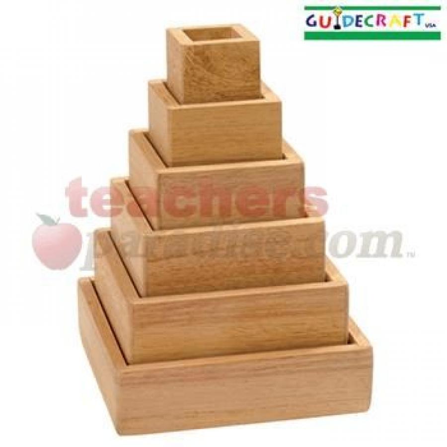 guidecraft stacking rainbow pyramid