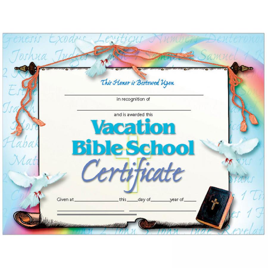 vacation bible school set of 30 certificates vbs certificate template