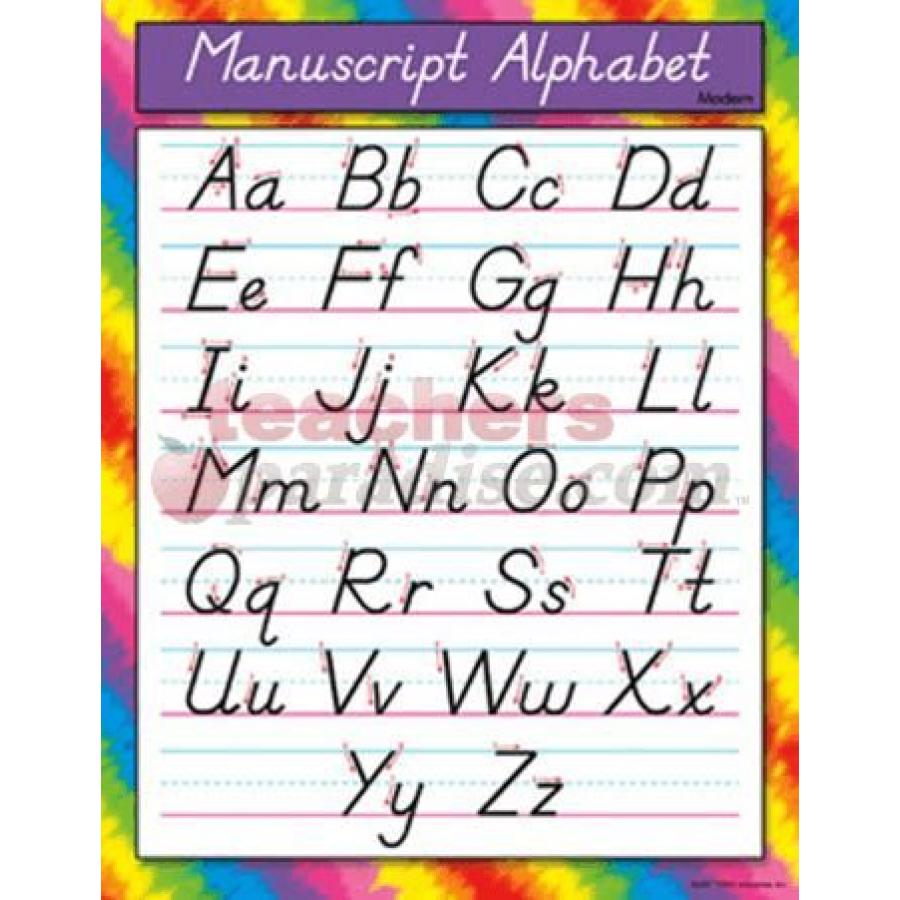 Manuscript Alphabet Chart