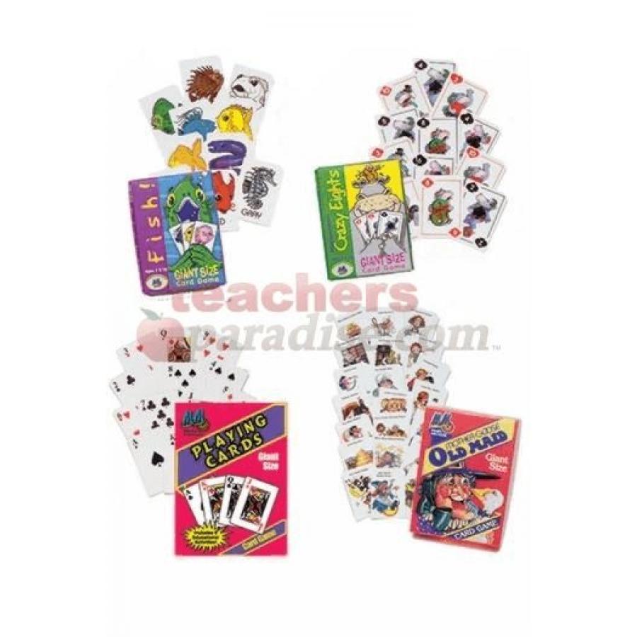 TeachersParadise Giant Card Games 4 Pack