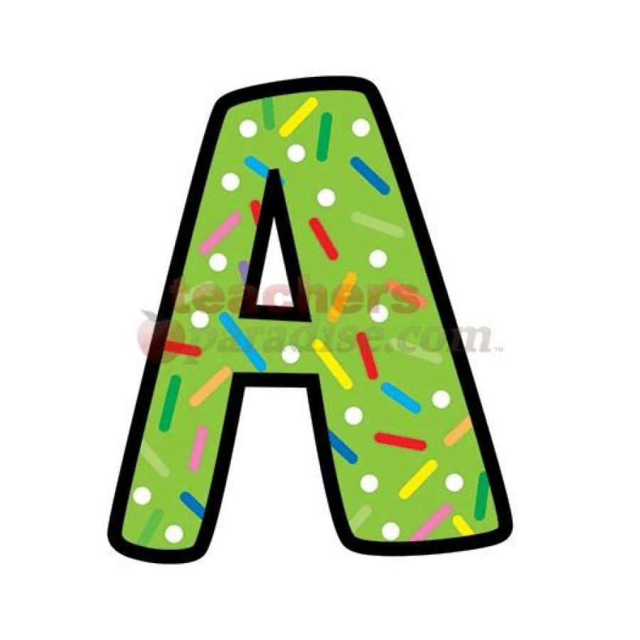 TeachersParadise Team Spirit Sprinkles Upper Case Letter Stickers