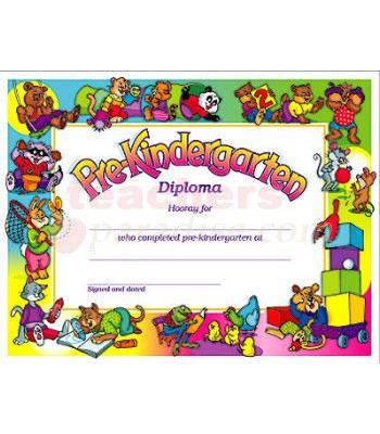 TeachersParadise.com | Diploma Pre-Kindergarten (30/Pk 8-1/2" X 11")