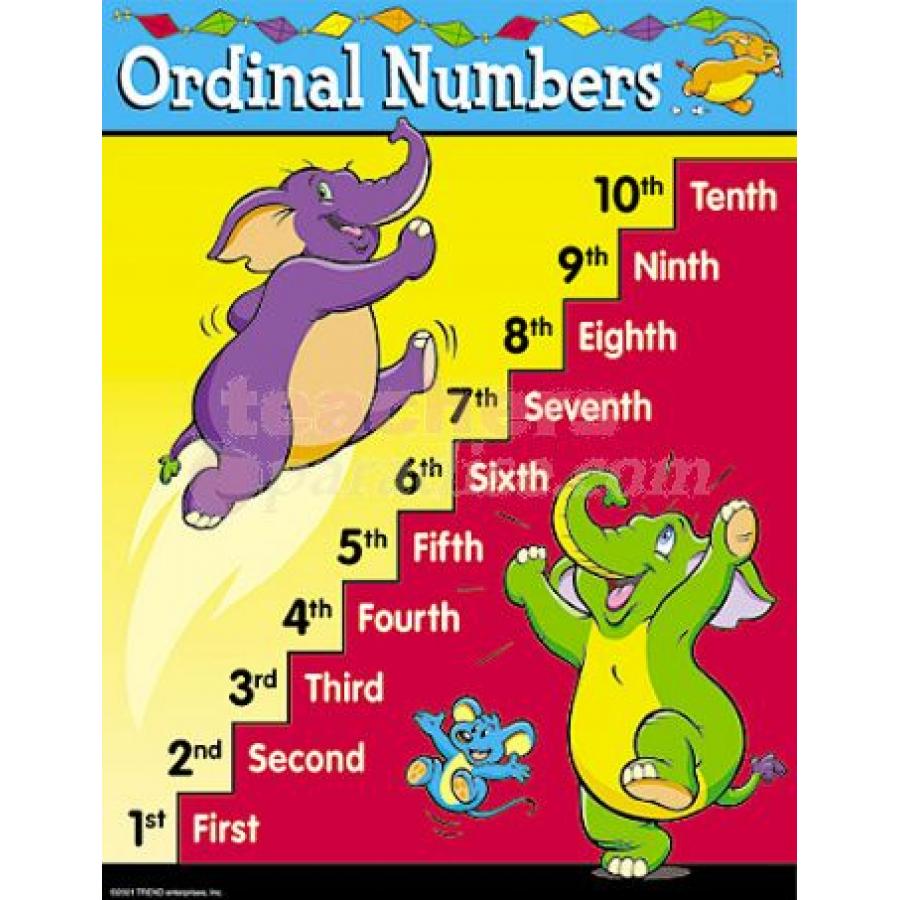 Cardinal Numbers Chart