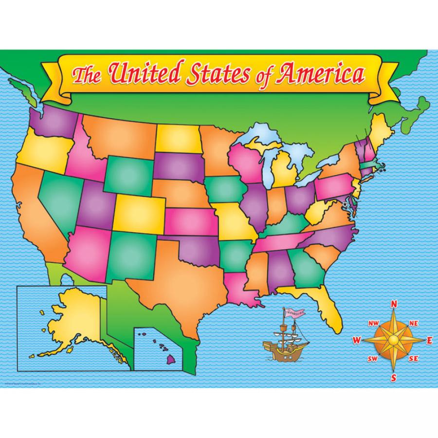 TeachersParadise.com | USA Map Grade Level: Pre-K-6 Chart