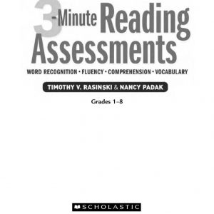3-Minute Reading Assessments for Grades 1-8 by Scholastic SC-0545009154-500915
