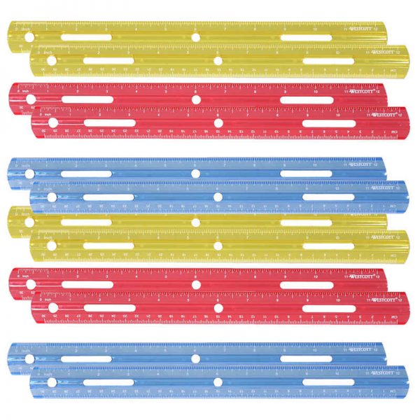 Westcott® Plastic Ruler, 12", Pack of 36