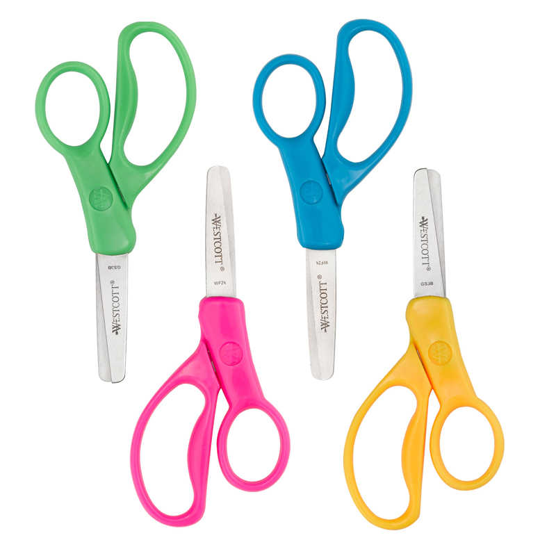 TeachersParadise - Westcott® School Left and Right Handed Kids Scissors,  5, Blunt, Colors Vary - ACM13130