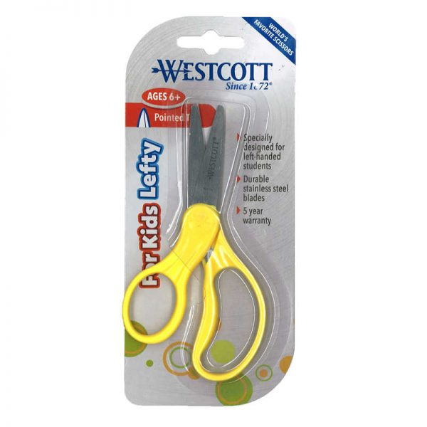 Westcott® School Left-Handed Kids Scissors, Assorted Colors, 5" Pointed