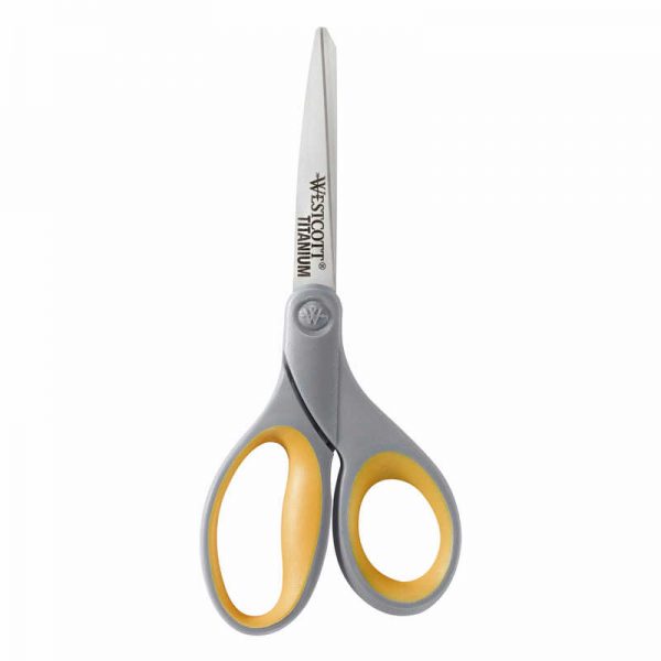 Westcott® Soft Grip Titanium Bonded Scissors, 8" Straight