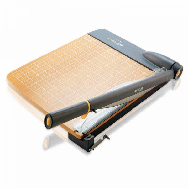 Westcott® TrimAir Titanium Wood Guillotine Paper Trimmer with Anti-Microbial Protection, 12"