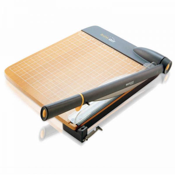 Westcott® TrimAir Titanium Wood Guillotine Paper Trimmer with Anti-Microbial Protection, 15"