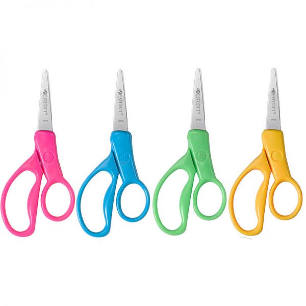 Westcott® Scissor for Kids, Pointed, 5" Length, Pack of 30