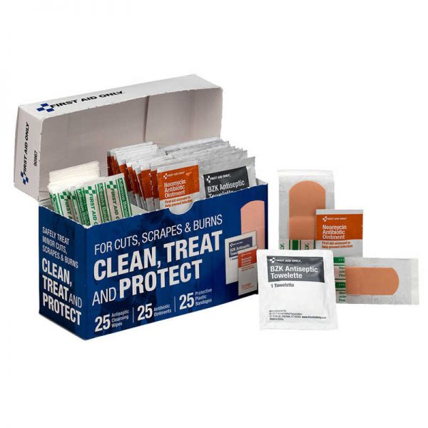 First Aid Only® Clean, Treat and Protect Wound Care Kit