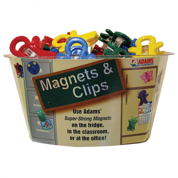 Adams USA Magnet Man® Magnetic Clip, Tub of 40