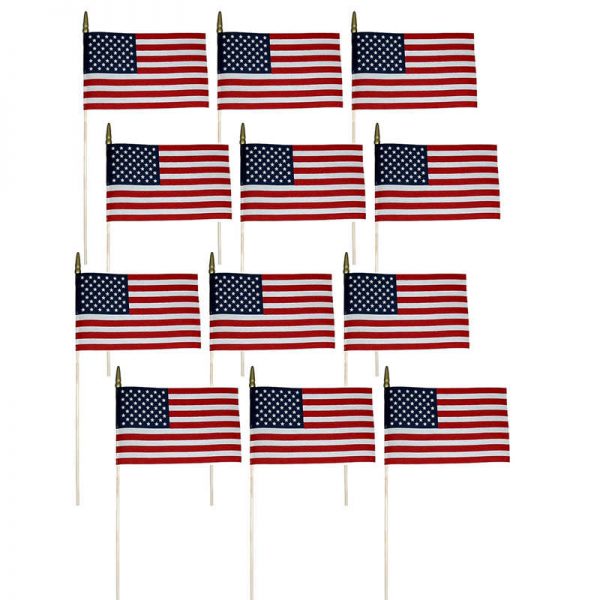 Annin & Company Verona Brand U.S. Miniature Flag, 8" x 12", Pack of 12